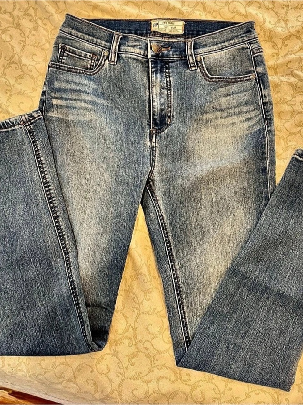 Free People Boot Cut Jeans in Blue Waist 27